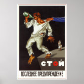 USSR Sovjet-Unie Anti-Alcohol 1929 Poster (Voorkant)