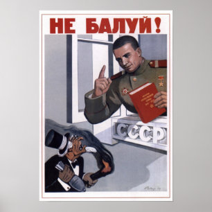 USSR Sovjet Union Anti-Capitalisme 1948 Poster