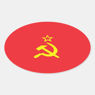 USSR-vlag Ovale Sticker