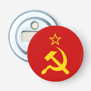 USSR - Vlag - Sovjetunie - vlag Button Flesopener