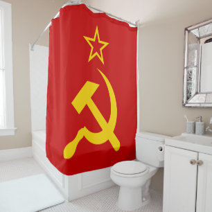 USSR - Vlag - Sovjetunie - vlag Douchegordijn