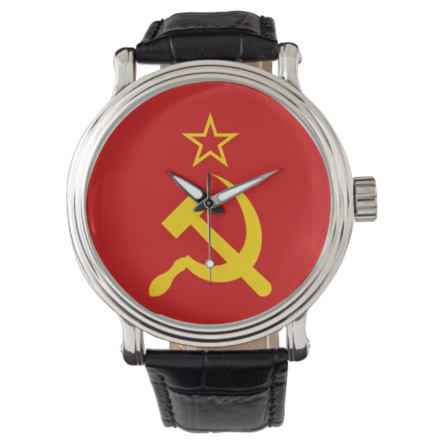USSR - Vlag - Sovjetunie - vlag Horloge (Voorkant)