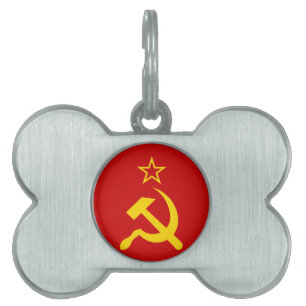 USSR - Vlag - Sovjetunie - vlag Huisdieren Naamplaatje