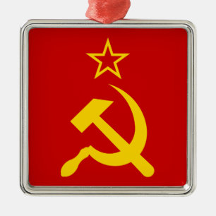 USSR - Vlag - Sovjetunie - vlag Metalen Ornament