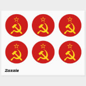 USSR - Vlag - Sovjetunie - vlag Ronde Sticker (Vel)
