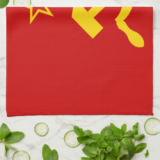 USSR - Vlag - Sovjetunie - vlag Theedoek (Gevouwen)