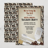 Ustensiles de barbecue modernes Invitation (Devant / Derrière)