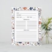 Ustensiles de cuisine à l'aquarelle | Page de clas (Debout devant)