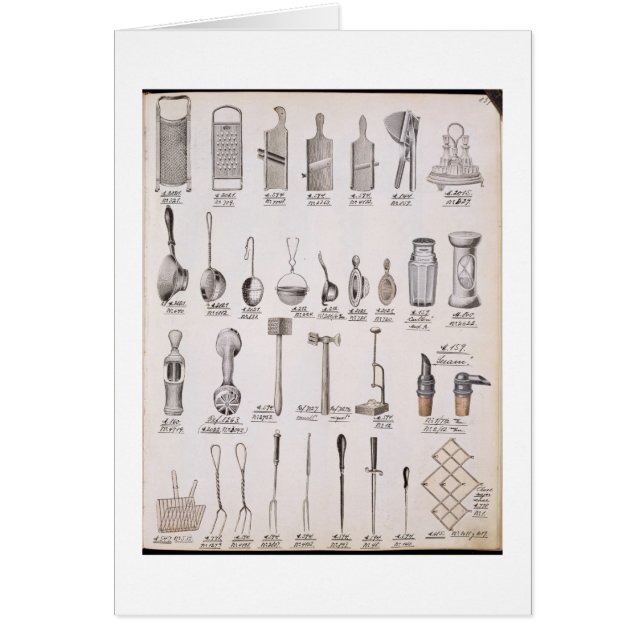 Ustensiles de cuisine, d'un catalogue commercial (Devant)