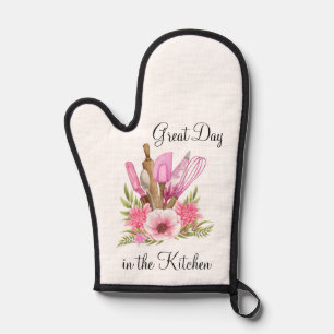 Ustensiles de cuisine roses Fleurs Mitten de four 