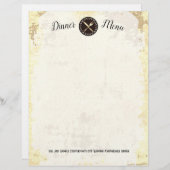 Ustensiles de cuisine vintage menu en-tête (Devant / Derrière)