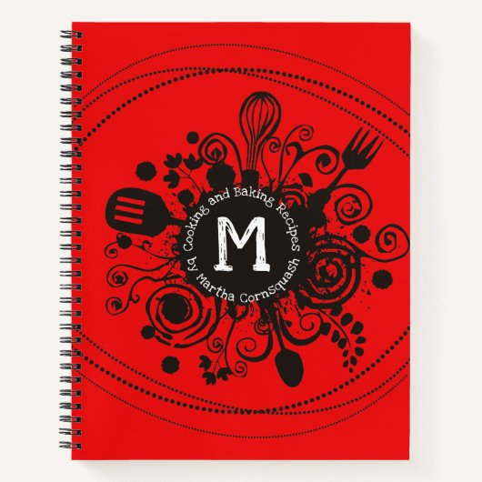ustensiles de doodle livre de recettes personnalis (Devant)