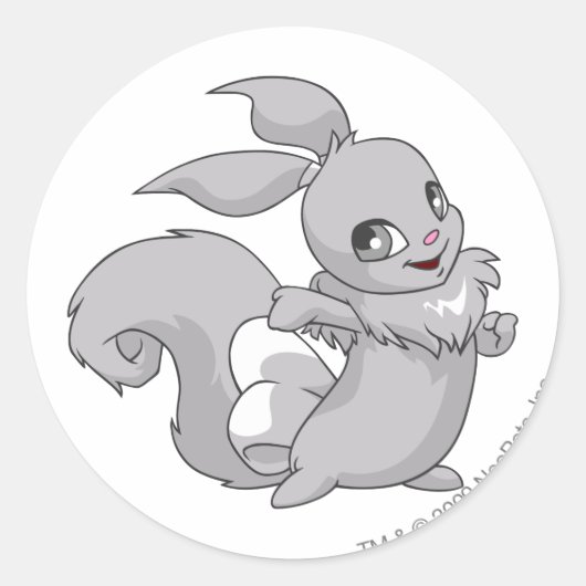 Usul Silver Ronde Sticker (Voorkant)