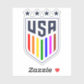 USWNT PRIDE - LGBTQ FANS FLAG STICKER (Vel)