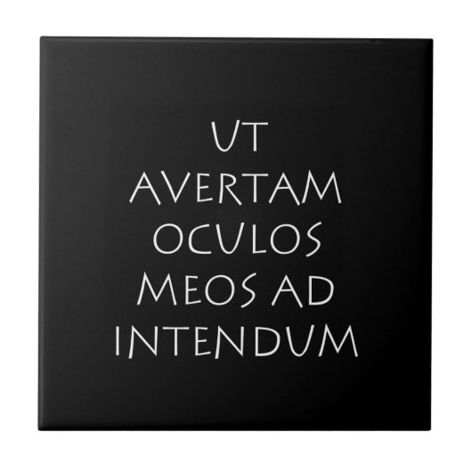 Ut avertam oculos meos ad intendum tegeltje (Voorkant)