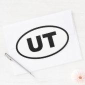 UT Utah Ovale Sticker (Envelop)