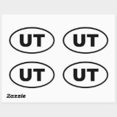 UT Utah Ovale Sticker (Vel)