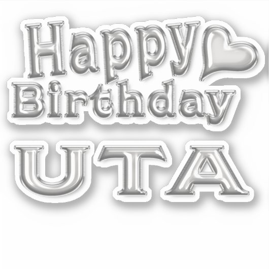 Uta Happy Birthday Autocollants (Devant)