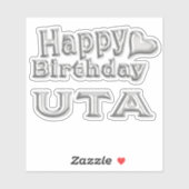 Uta Happy Birthday Autocollants (Feuille)