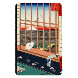Utagawa Hiroshige - Asakusa Rijstvelden Magneet