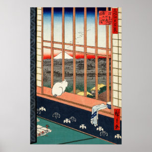 Utagawa Hiroshige - Asakusa rijstvelden Poster