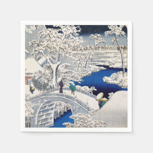 Utagawa Hiroshige - Drum Bridge in Meguro Servet