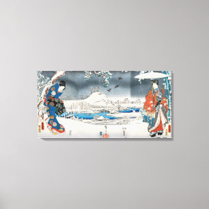 Utagawa Hiroshige - Genji Monogatari Canvas Afdruk