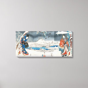 Utagawa Hiroshige - Het verhaal van Genji Canvas Afdruk