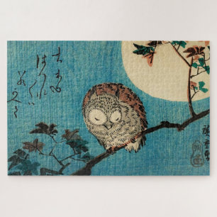 Utagawa Hiroshige - Horned Owl on Maple Branch Legpuzzel