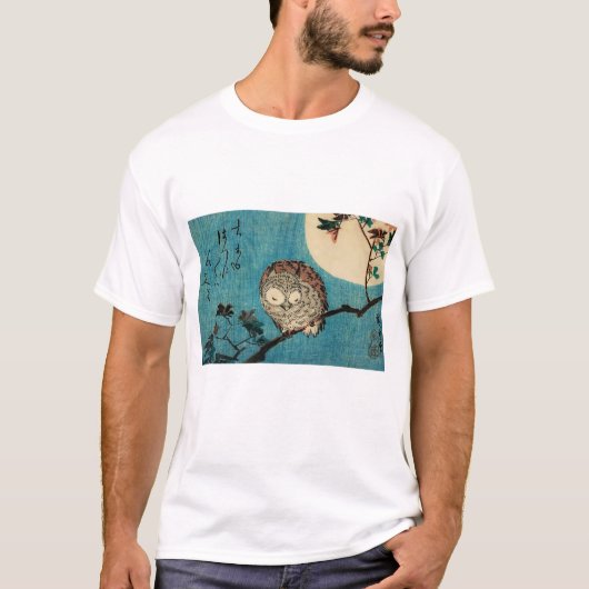 Utagawa Hiroshige - Horned Owl on Maple Branch T-shirt (Voorkant)