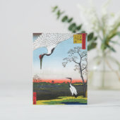 Utagawa Hiroshige - Minowa, Kanasugi, Mikawashima Briefkaart (Staand voorkant)