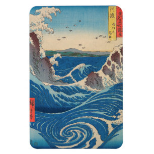 Utagawa Hiroshige - Naruto Whirlpool, provincie Aw Magneet