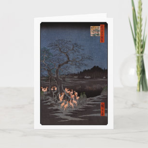Utagawa Hiroshige - Nieuwjaarsavond Vossenbrand Kaart