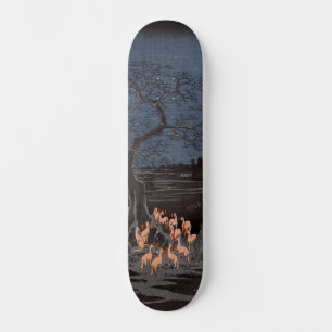Utagawa Hiroshige - Oudjarige bosbranden Skateboard