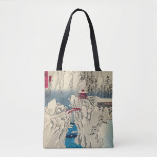 Utagawa Hiroshige - sneeuw op de berg Haruna Draagtas