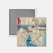 Utagawa Hiroshige - sneeuw op de berg Haruna Magneet (Voorkant / Achterkant)