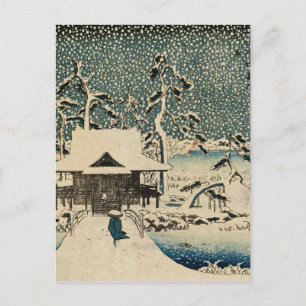 Utagawa Hiroshige-Snow Scene Briefkaart