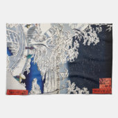 Utagawa Hiroshige - Trommelbrug bij Meguro Theedoek (Horizontaal)