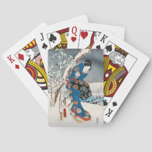 Utagawa Hiroshige - Verhaal van Genji, elegante vr Pokerkaarten