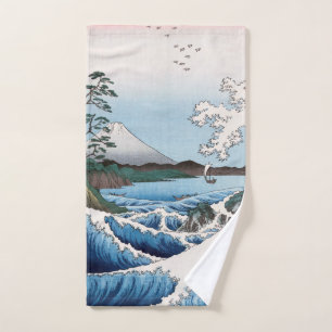 Utagawa Hiroshige - Zee van Satta, provincie Surug Bad Handdoek