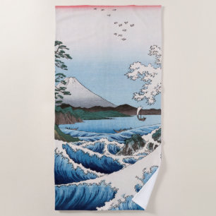 Utagawa Hiroshige - Zee van Satta, provincie Surug Strandlaken
