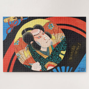 Utagawa kuniyoshi afbeelding Kabuki acteur op een  Legpuzzel