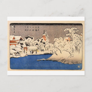 Utagawa Kuniyoshi - Sneeuw bij senso-J Briefkaart