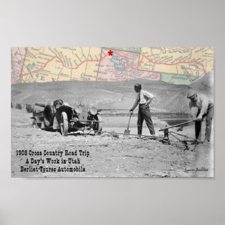 Utah 1908 Road Trip Poster