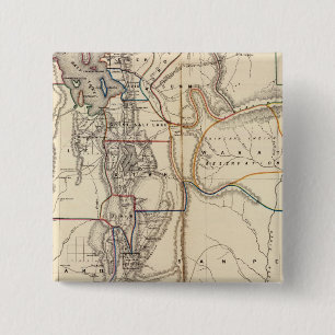 Utah 2 vierkante button 5,1 cm