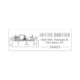 Utah Aangepast zelfinkend stempel voor adres