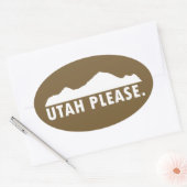 Utah alsjeblieft ovale sticker (Envelop)
