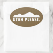 Utah alsjeblieft ovale sticker (Tas)