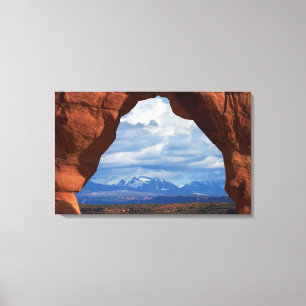 Utah, Arches National Park, Delicate Arch Canvas Afdruk