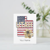 Utah Bee États-Unis Carte Retro Vintage USA (Debout devant)